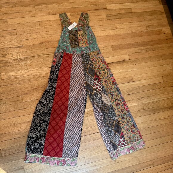 Patchwork Jumpsuit One of a Kind NWT Size L/XL - Picture 4 of 7